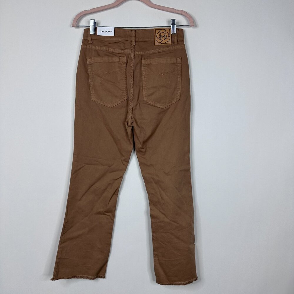 NWT Marella Sport High Rise Flare Crop Jeans Brown 6 #1224 - Picture 3 of 8
